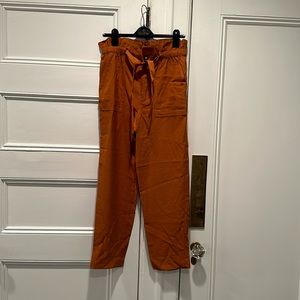 Madewell Paperbag Trench Trousers, Rust, M